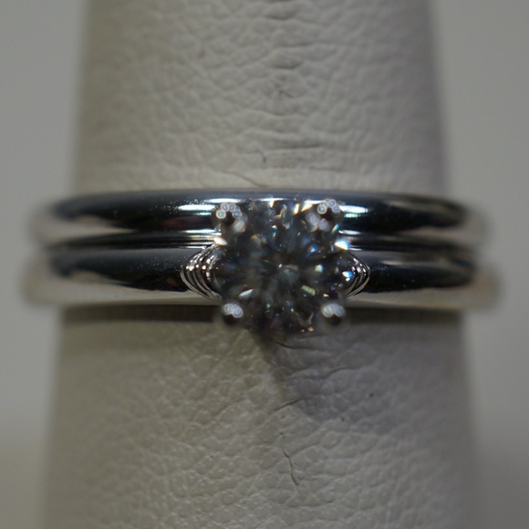 Jewelry - 14KW Gold 1/2 Carat Solitaire Diamond & band set